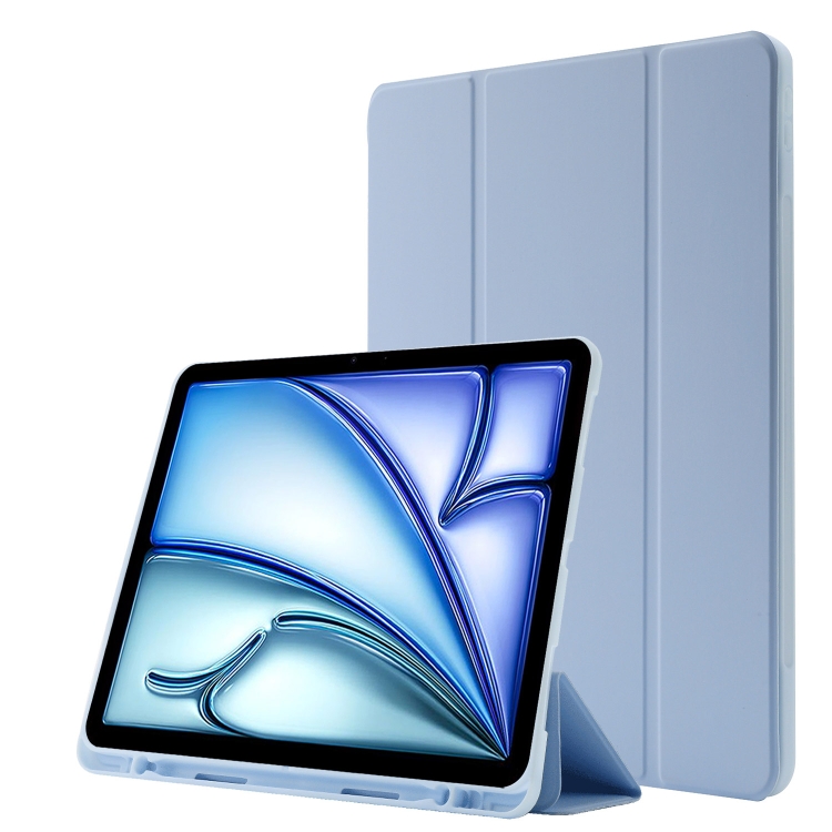 LEATHER Csuklós burkolat a Apple iPad Air 11 2025 / Air 11 2024 világoskékhez akciós termékkép 1
