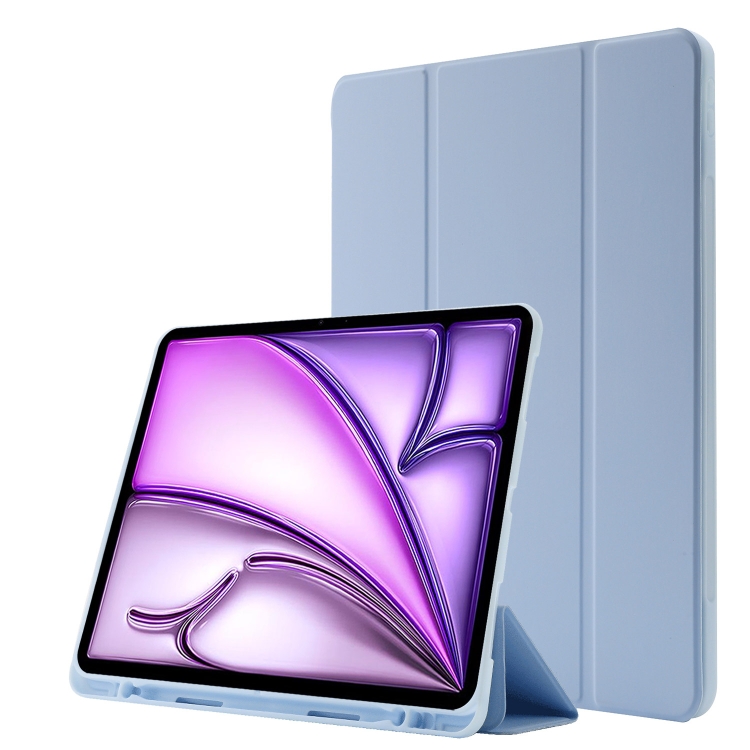 LEATHER Csuklós burkolat a Apple iPad Air 13 2025 / Air 13 2024 világoskékhez akciós termékkép 1