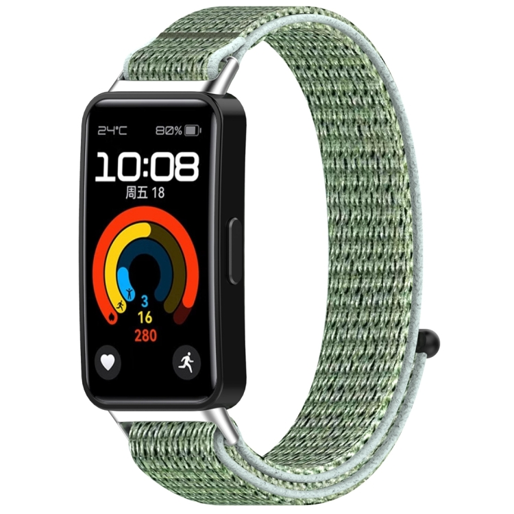 NYLON Cserélhető szíj Huawei Band 10 / Band 9 / Band 8 világoszöld akciós termékkép 1