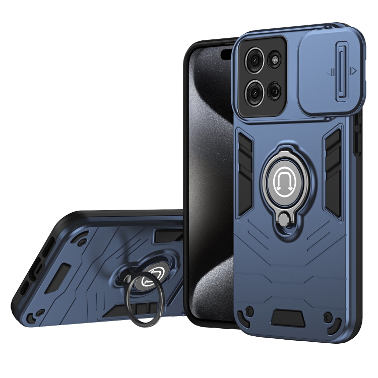 CAMPROTECT Fedél tartóval Motorola Moto G75 5G kék akciós termékkép 1