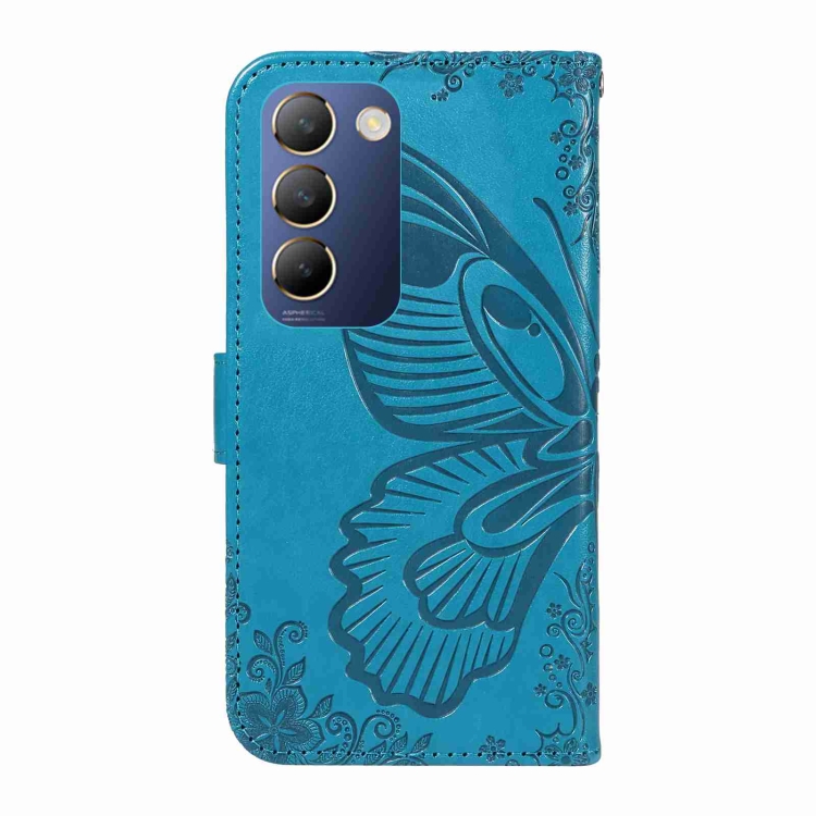 ART BUTTERFLY Pénztárcahuzat Vivo V40 SE-hez 5G kék termék 2. képe