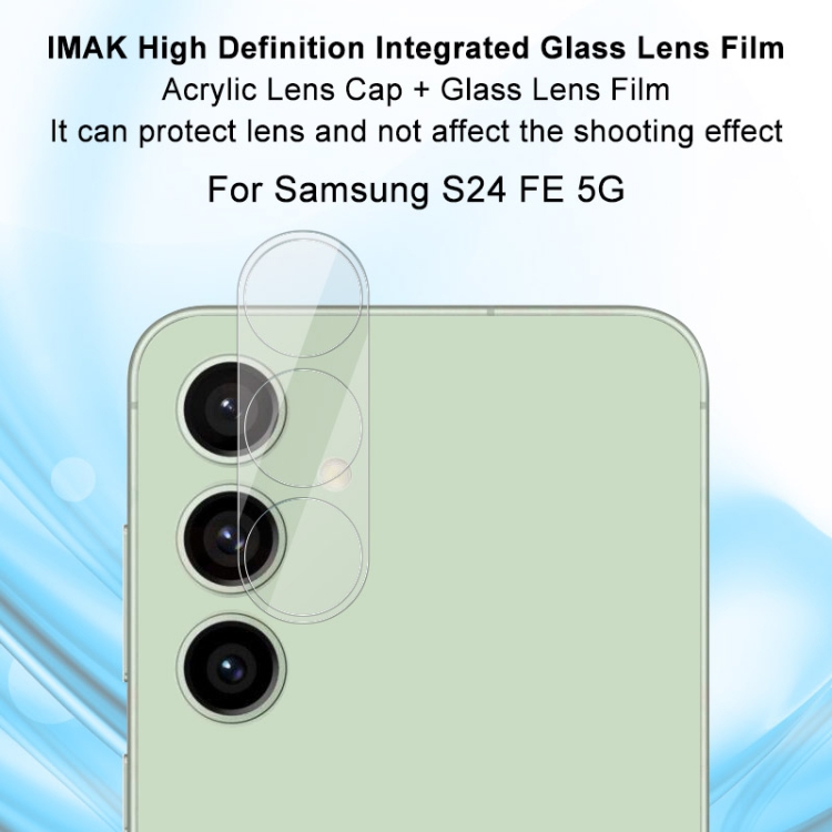 IMAK TELJES BURKOLAT Kameraüveg Samsung Galaxy S24 FE 5G TRANSPARENT termék 2. képe