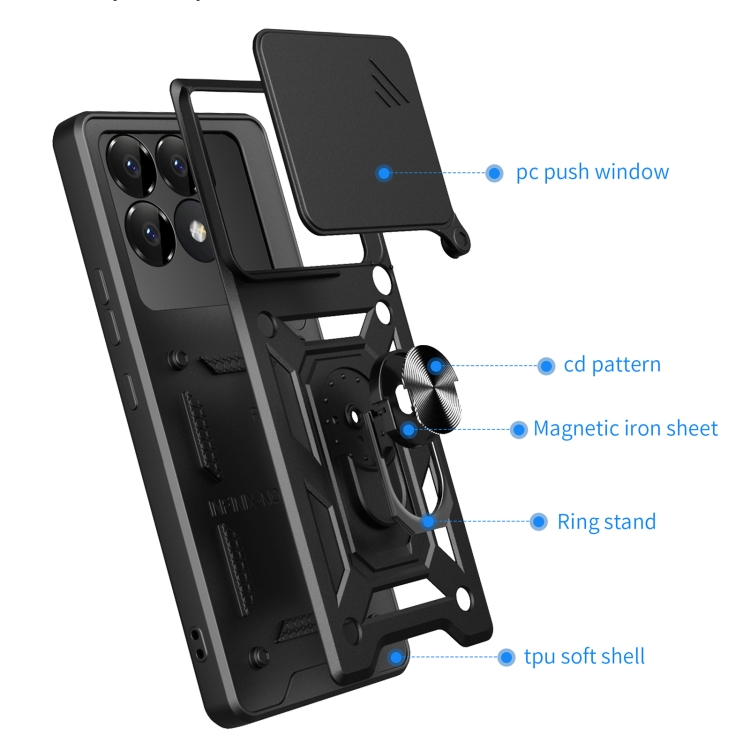 RING KAMERA Borító tartóval Xiaomi Poco F6-hoz Pro zöld termék 2. képe