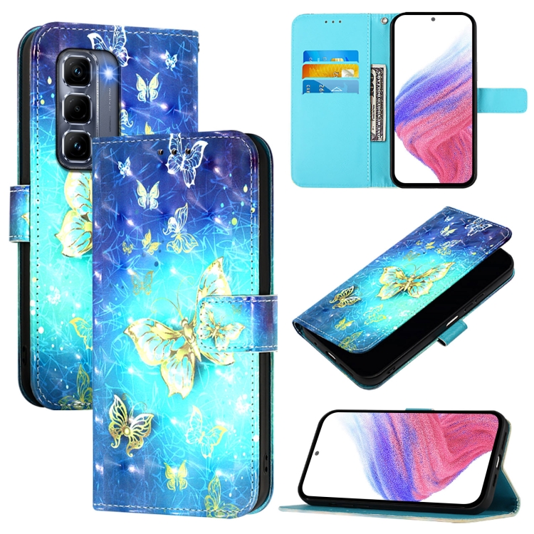 ART Pénztárcavédő a Infinix Hot 50 Pro+ GOLDEN BUTTERFLY termék 2. képe