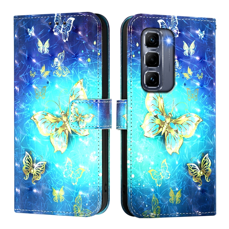 ART Pénztárcavédő a Infinix Hot 50 Pro+ GOLDEN BUTTERFLY akciós termékkép 1