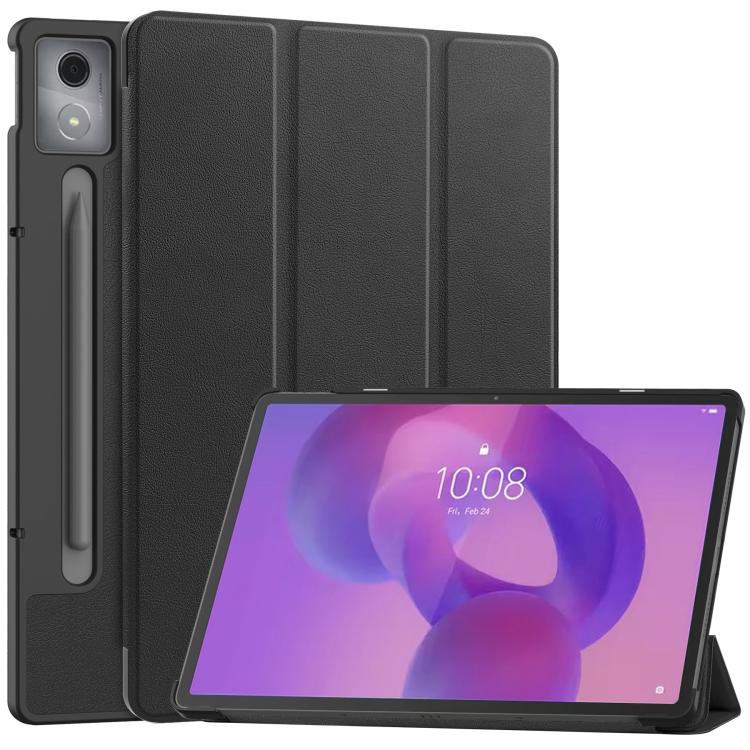 LEATHER Csuklós burkolat Lenovo Idea Tab Pro fekete akciós termékkép 1
