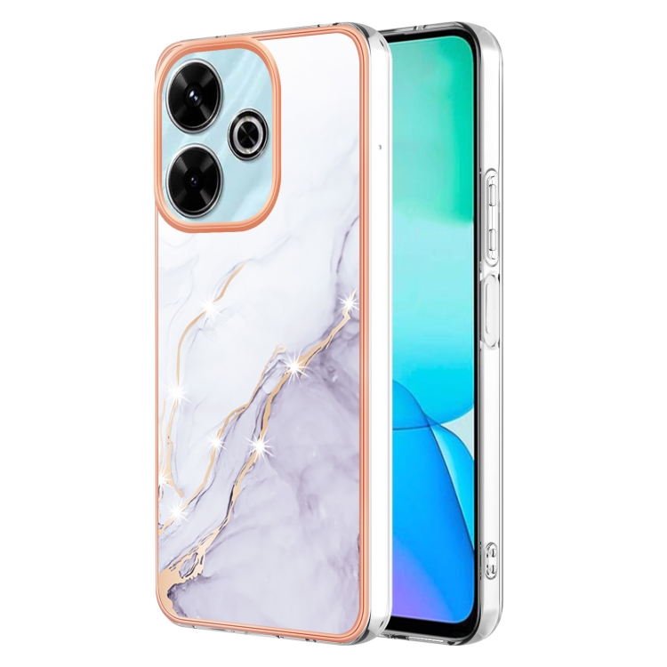 IMD MARBLE Védőburkolat Xiaomi Redmi 13 WHITE-hoz akciós termékkép 1