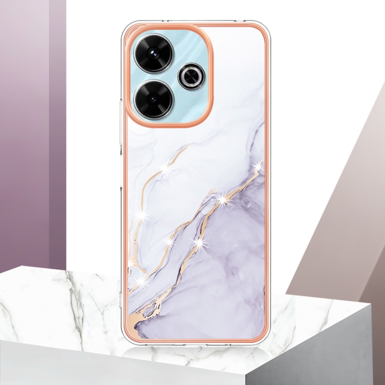 IMD MARBLE Védőburkolat Xiaomi Redmi 13 WHITE-hoz termék 2. képe