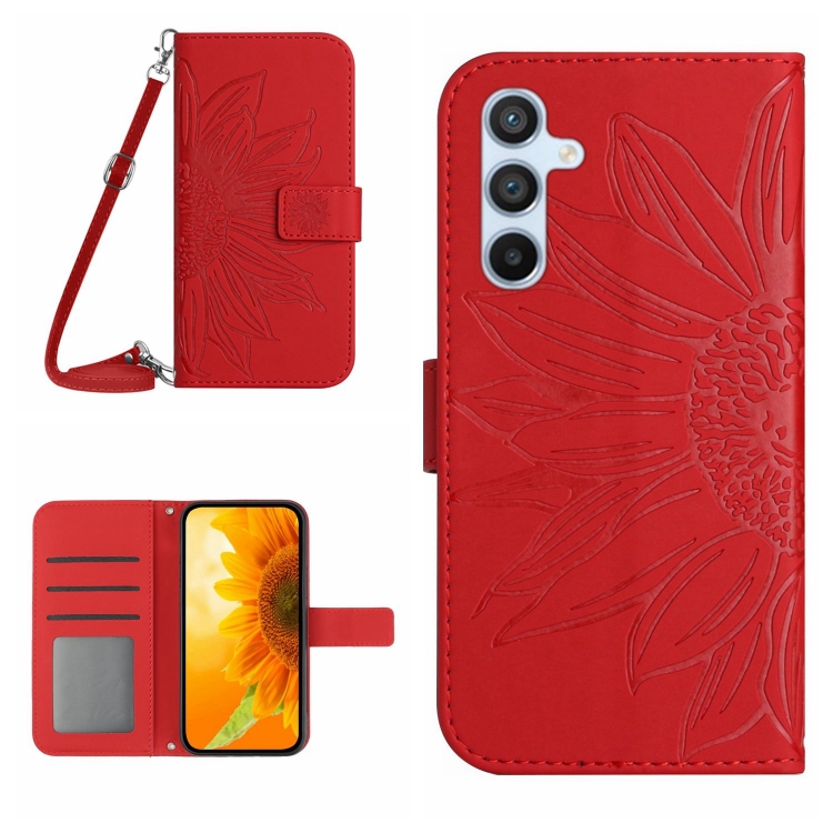 ART SUNFLOWER Tárcatáska zsinórral Samsung-hoz Galaxy A16 / A16 5G piros termék 2. képe