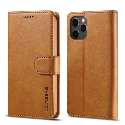 IMEEKE Wallet tok Apple iPhone 12 12 Pro világosbarna akciós termékkép 1