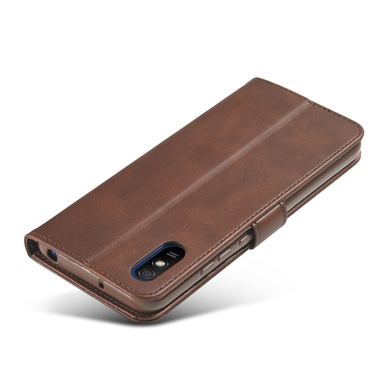 IMEEKE Wallet tok Xiaomi Redmi 9A / 9AT sötétbarna termék 2. képe