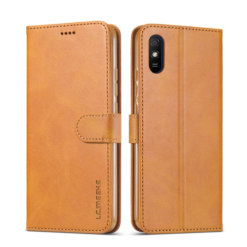 IMEEKE Wallet huzat Xiaomi Redmi 9A / 9AT világosbarna akciós termékkép 1