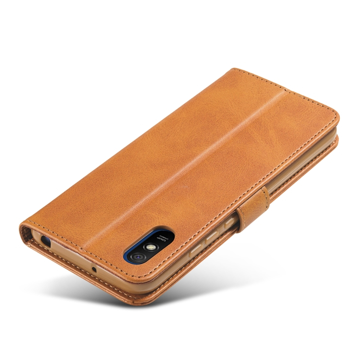 IMEEKE Wallet huzat Xiaomi Redmi 9A / 9AT világosbarna termék 2. képe