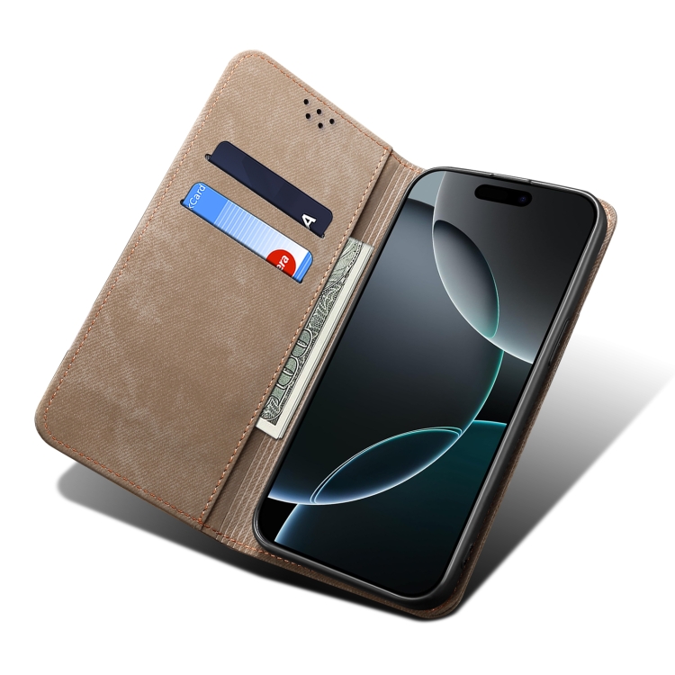 DENIM pénztárcahuzat Xiaomi Poco F7 Pro szürkésbarna termék 2. képe