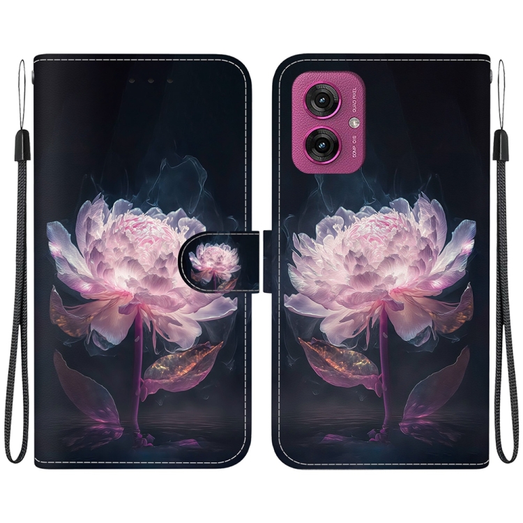 ART Pénztárcahuzat a Motorola Moto-hoz G55 5G PURPLE PEONY akciós termékkép 1
