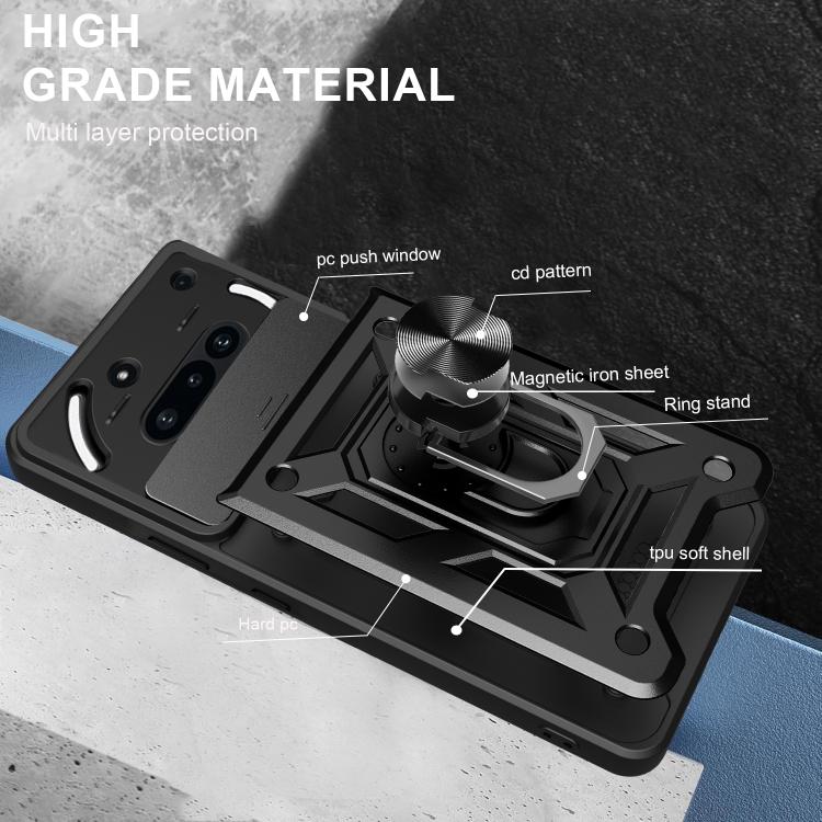 RING KAMERA Fedél tartóval a Nothing Phone (3a) fekete termék 2. képe