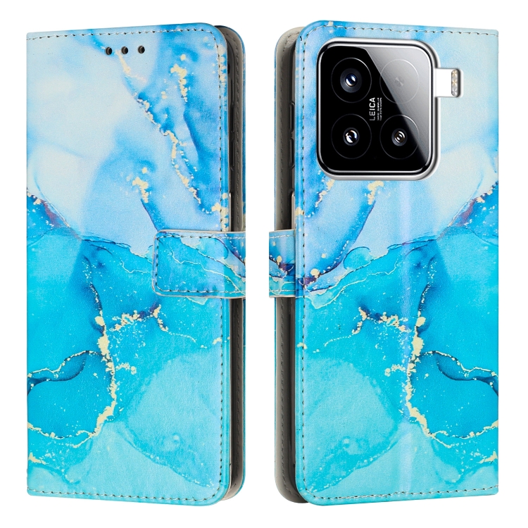 ART MARBLE Pénztárca tok Xiaomi 15 BLUE telefonhoz akciós termékkép 1