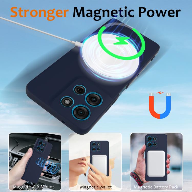 RUBBER MAGSAFE Szilikon borítás Motorola Moto-hoz G75 5G kék termék 2. képe