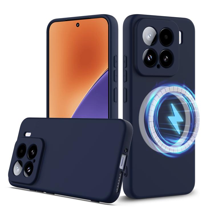 RUBBER MAGSAFE Szilikon tok Xiaomi 15 NAVY BLUE telefonhoz akciós termékkép 1