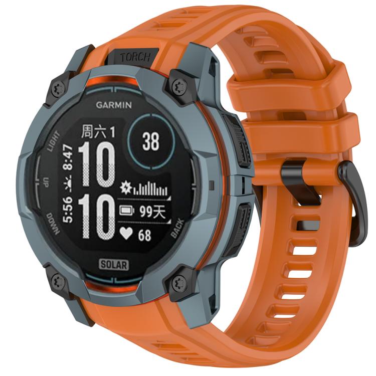 SILICONE Cserélhető szíj Garmin Instinct 3 50mm narancshoz akciós termékkép 1