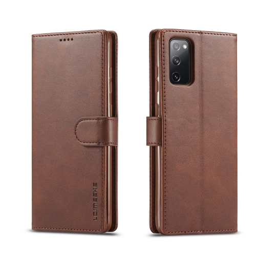 IMEEKE Wallet tok Samsung Galaxy S20 FE sötétbarna akciós termékkép 1