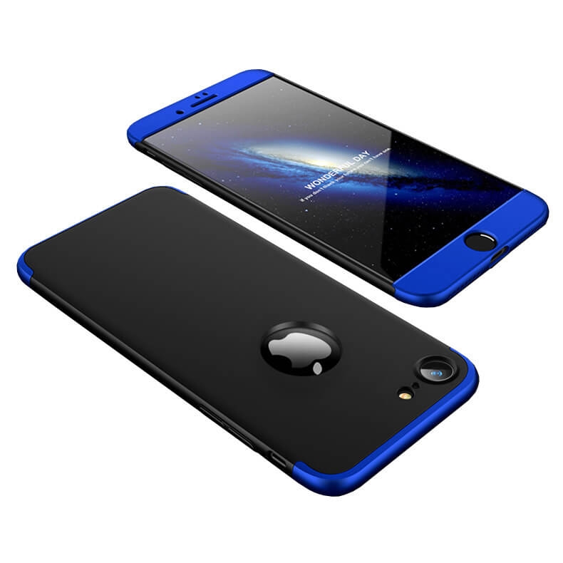 360° védőtok Apple iPhone 7 / iPhone 8 készülékekhez fekete-kék akciós termékkép 1