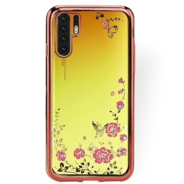 BLOOM TPU borító Huawei P30 Pro rózsaszín akciós termékkép 1