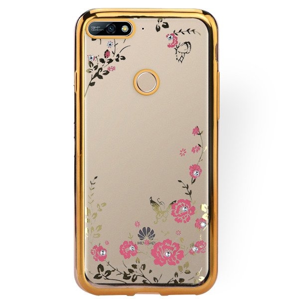 BLOOM TPU borító Huawei Y7 Prime 2018 arany akciós termékkép 1