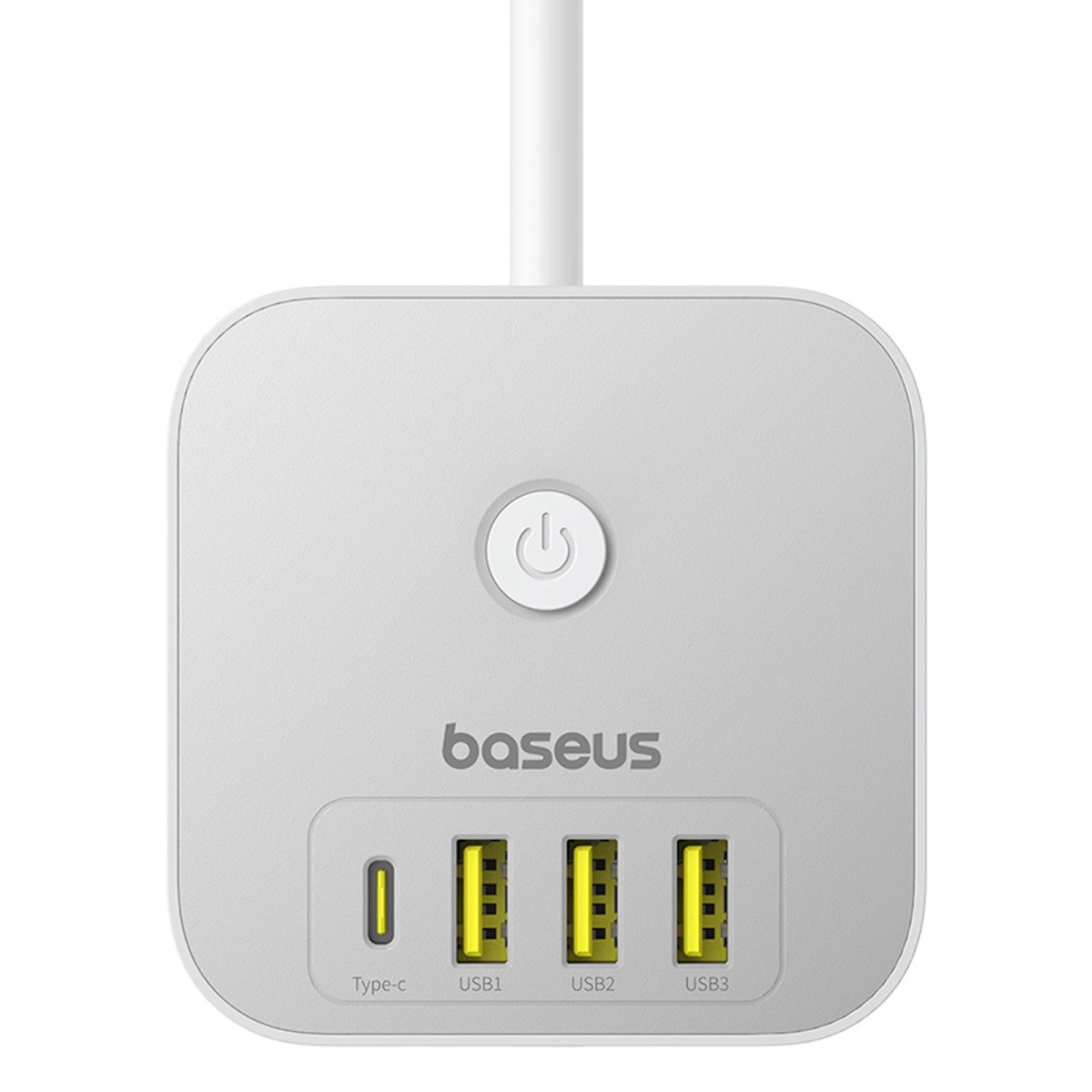 BASEUS POWERCOMBO 7IN1 Hosszabbító kábel 3AC 3x USB 1x USB-C 20W fehér termék 2. képe