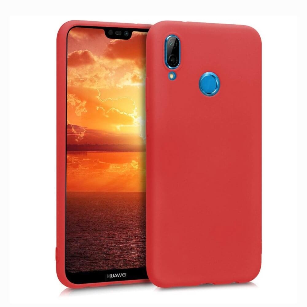 RUBBER Gumi obal Huawei P20 Lite červený akciós termékkép 1
