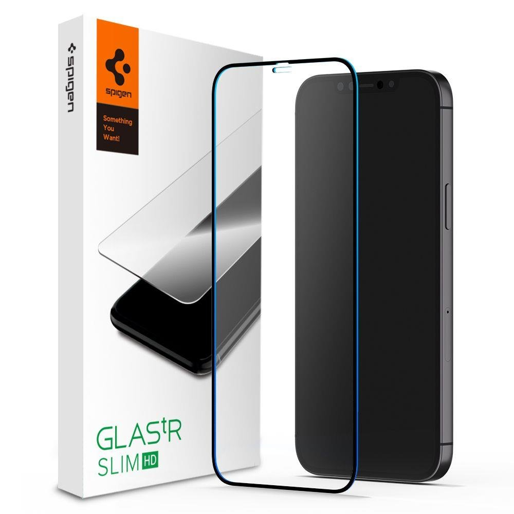 SPIGEN GLASS tR ALIGN MASTER 3D üveg Apple iPhone 12 Pro Max fekete akciós termékkép 1