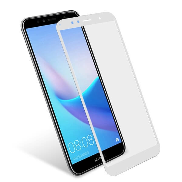 3D Tvrdené sklo Huawei Y6 2018 biele termék 2. képe