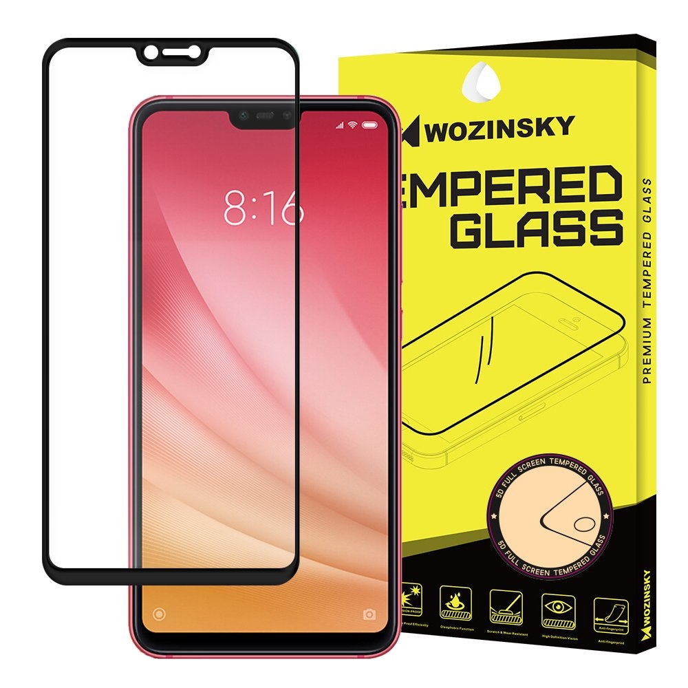 3D edzett üveg Xiaomi Mi 8 Lite fekete akciós termékkép 1
