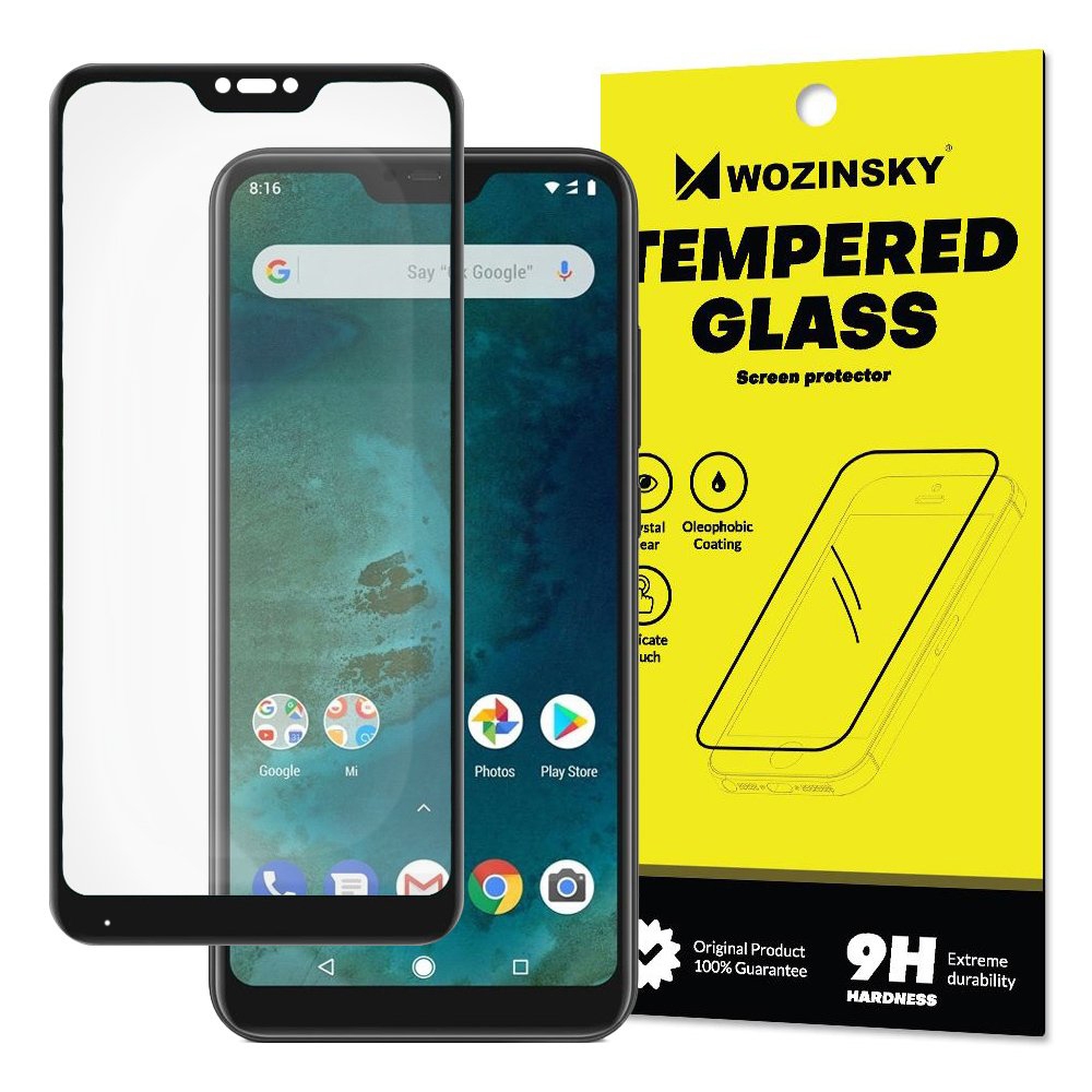 3D Tvrdené sklo Xiaomi Mi A2 Lite čierne akciós termékkép 1