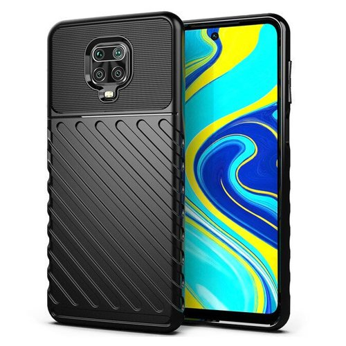 THUNDER Védőburkolat Xiaomi Redmi Note 9S / Note 9 Pro fekete akciós termékkép 1