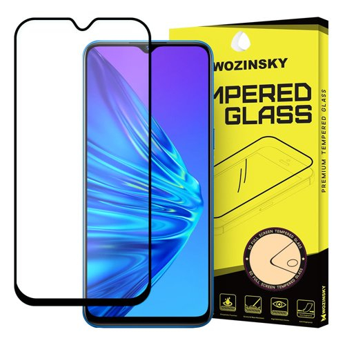 3D edzett üveg Realme 5 fekete akciós termékkép 1