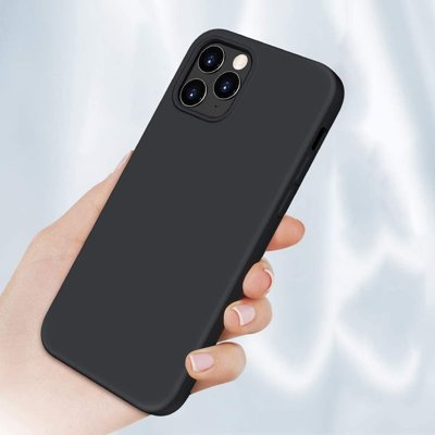 RUBBER Gumi borítás Apple iPhone 12 12 Pro fekete termék 2. képe