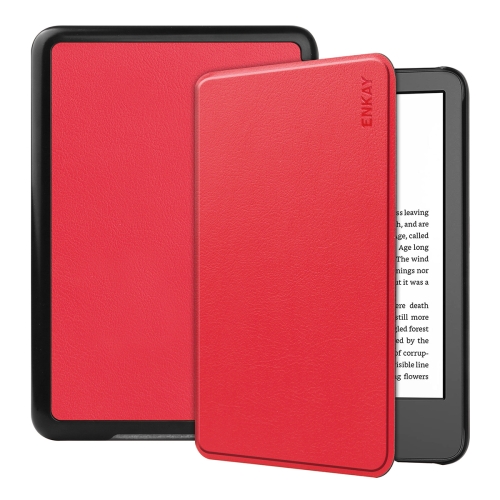 ENKAY LEATHER Flip borító az Amazon Kindle 2022-hez (11. generáció) piros