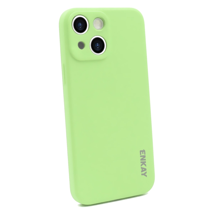 ENKAY Cover + 3D üveg Apple iPhone 13 világoszöld termék 2. képe