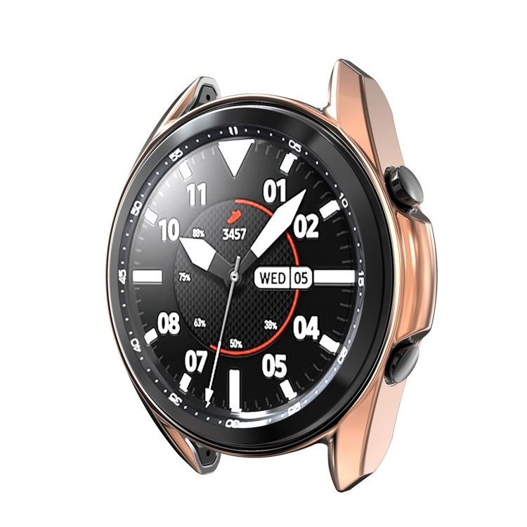 ENKAY Borító edzett üveggel Samsung Galaxy Watch 3 41 mm-es rózsaszín aranyhoz termék 2. képe