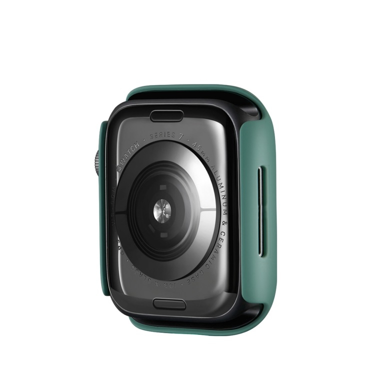 ENKAY Műanyag borítás edzett üveggel Apple Watch 9 / 8 / 7 (45mm) fehér termék 2. képe