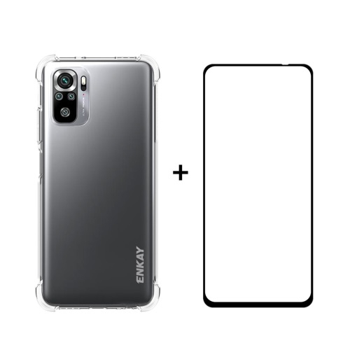 ENKAY Átlátszó borító + 3D üveg Xiaomi Redmi Note 10 / Note 10S akciós termékkép 1