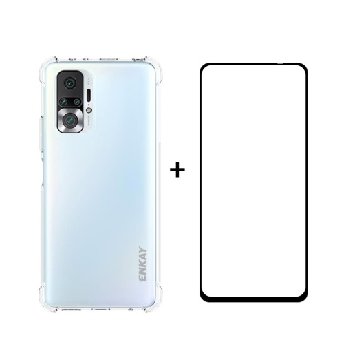 ENKAY Átlátszó borítás + 3D üveg Xiaomi Redmi Note 10 Pro akciós termékkép 1