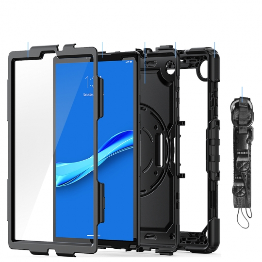 TECH-PROTECT SOLID 360 borító Lenovo Tab M10 Plus (TB-X606F / TB-X606L / ZA5T0081CZ / ZA5V0206CZ) fekete termék 2. képe