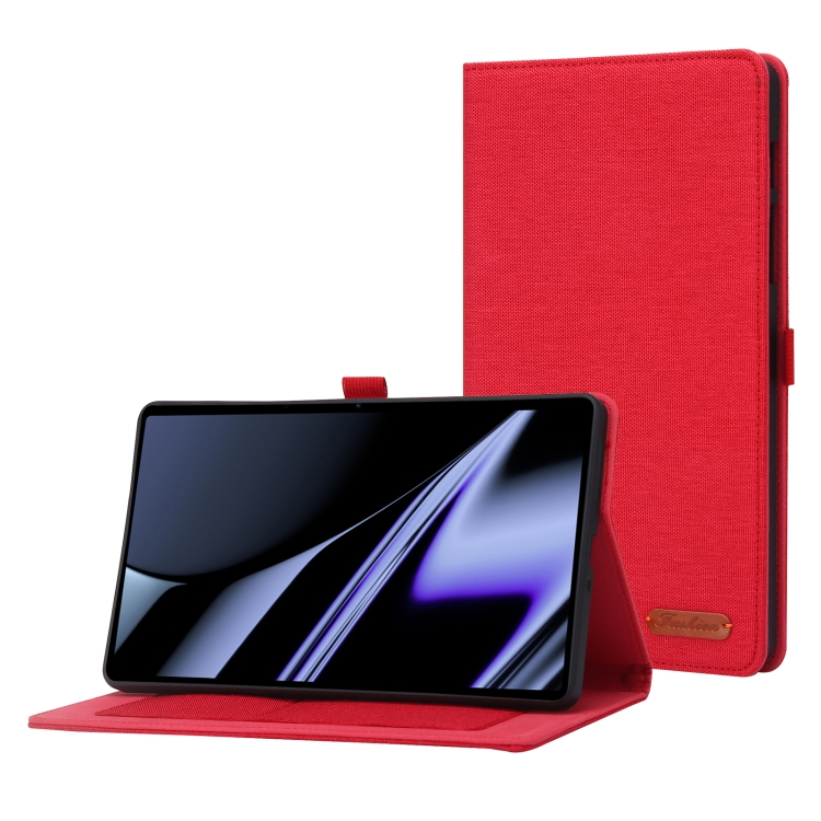 FABRIC Flip tok Realme Pad Mini piros akciós termékkép 1