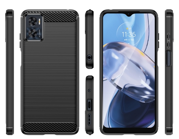 FLEXI TPU burkolat Motorola Moto E22 fekete termék 2. képe
