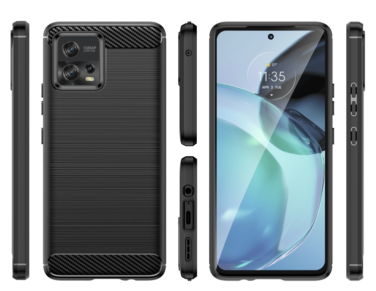 FLEXI TPU burkolat Motorola Moto G72 fekete termék 2. képe
