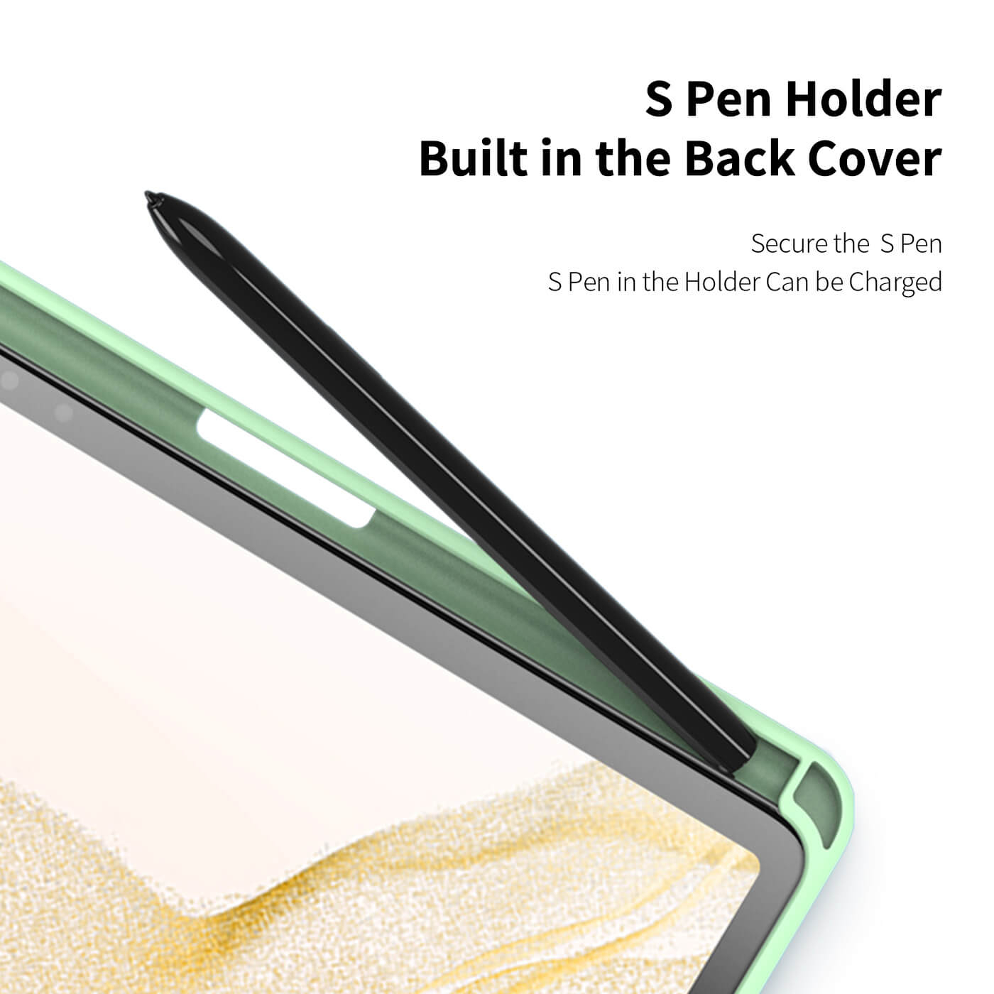 DUX TOBY Flip tok Samsung Galaxy Tab S8+ / S7+ / S7 FE zöld termék 2. képe
