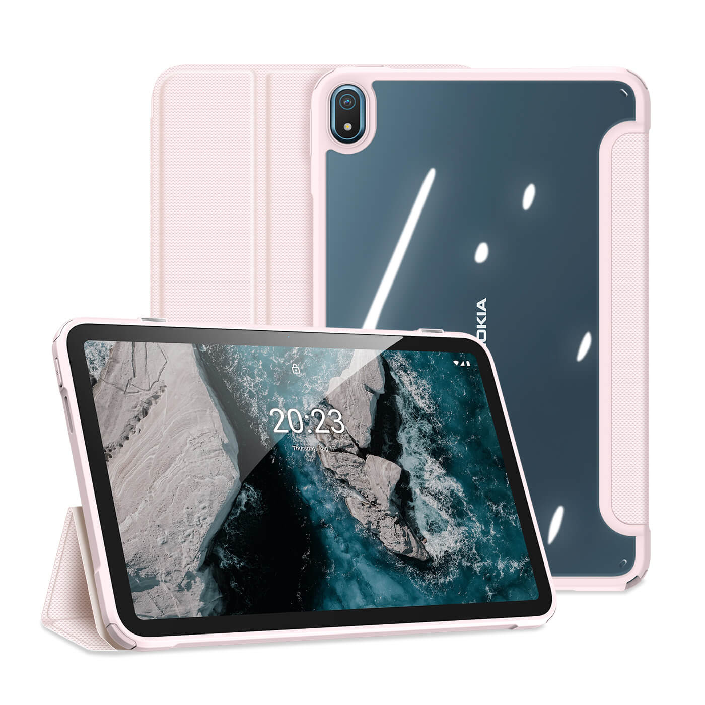 DUX TOBY Nokia T20 flip tok rózsaszín termék 2. képe