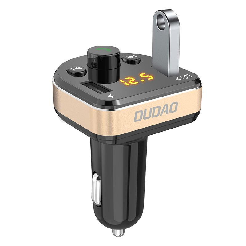 DUDAO R2 Pro FM Transmitter + autós töltő 2x USB fekete akciós termékkép 1